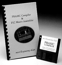 Photo of PicBasic Compiler manual and diskette